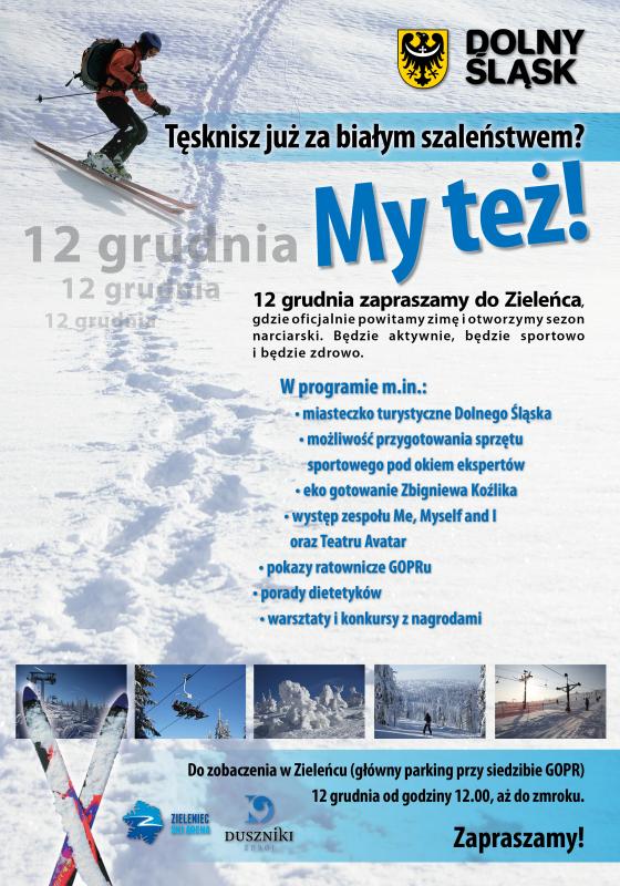 Zieleniec zaprasza na otwarcie sezonu narciarskiego na Dolnym Śląsku 