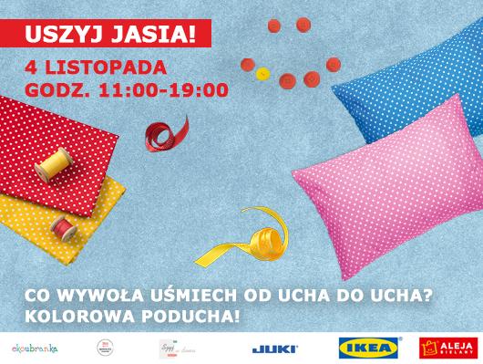„Uszyj Jasia” – Aleja Bielany i IKEA zapraszaj do wsplnego szycia dla szpitala