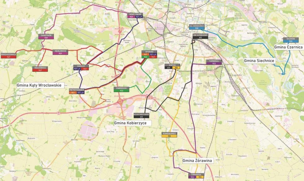  Przetarg na obsug nowych linii autobusowych dla 5 gmin Aglomeracji Wrocawskiej
